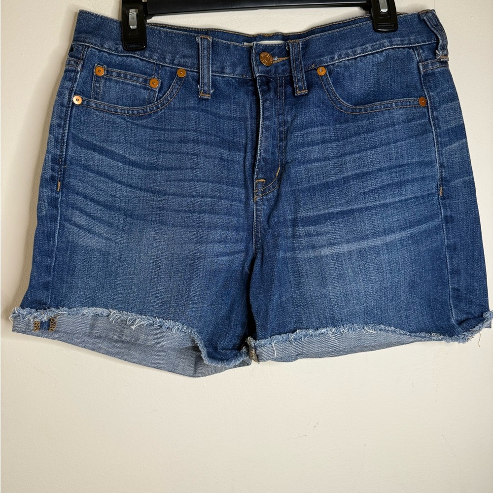 Madewell Blue Jean Shorts Distressed Cut-Off Style